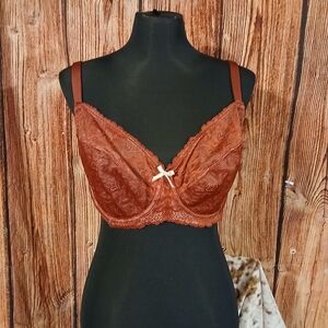 Cacique Rust Lace Underwire Bra